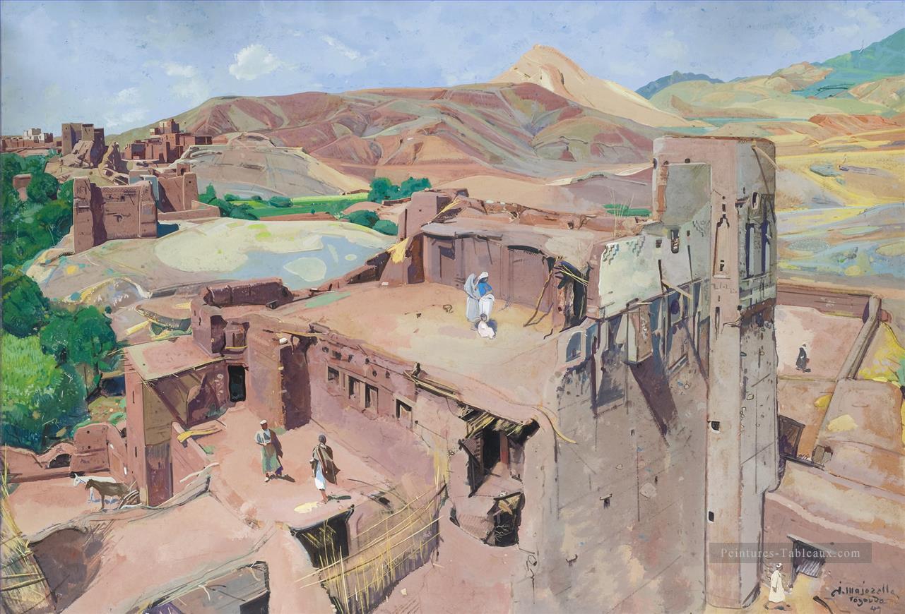 Sur les terrasses de Tazouda orientaliste Araber moderniste Peintures à l'huile